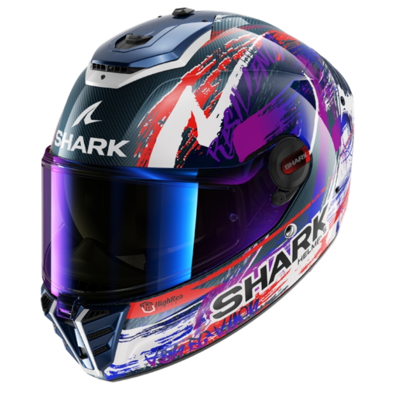 Casco Integrale Shark Spartan RS Carbon Zarco signature Carbonio Viola Bianco