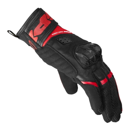 Guanti Spidi POWER CARBON Nero Rosso
