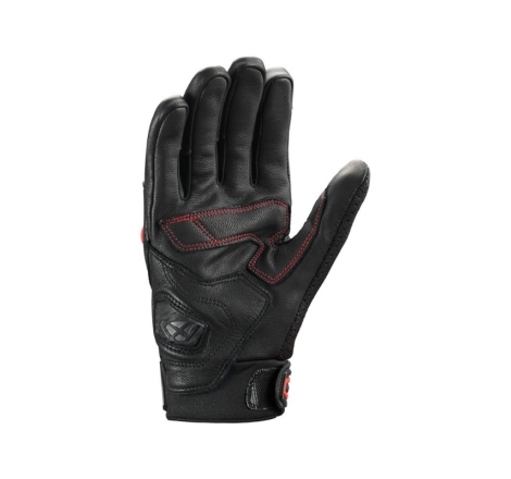 Guanti in Pelle Ixon Mirage Leather Nero Rosso