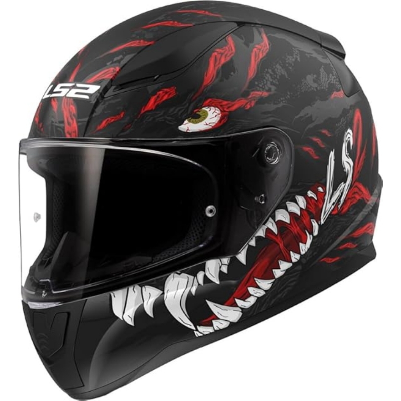 Casco Integrale FF820 Rapid III Kaiju II Nero Bianco Rosso Opaco