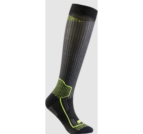 Calze Lunghe Sixs LONG V3 Rinforzata Carbon Nero Giallo Fluo