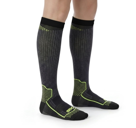 Calze Lunghe Sixs LONG V3 Rinforzata Carbon Nero Giallo Fluo