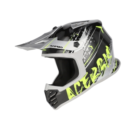 Casco Cross Acerbis PROFILE JUNIOR Nero Giallo Fluo