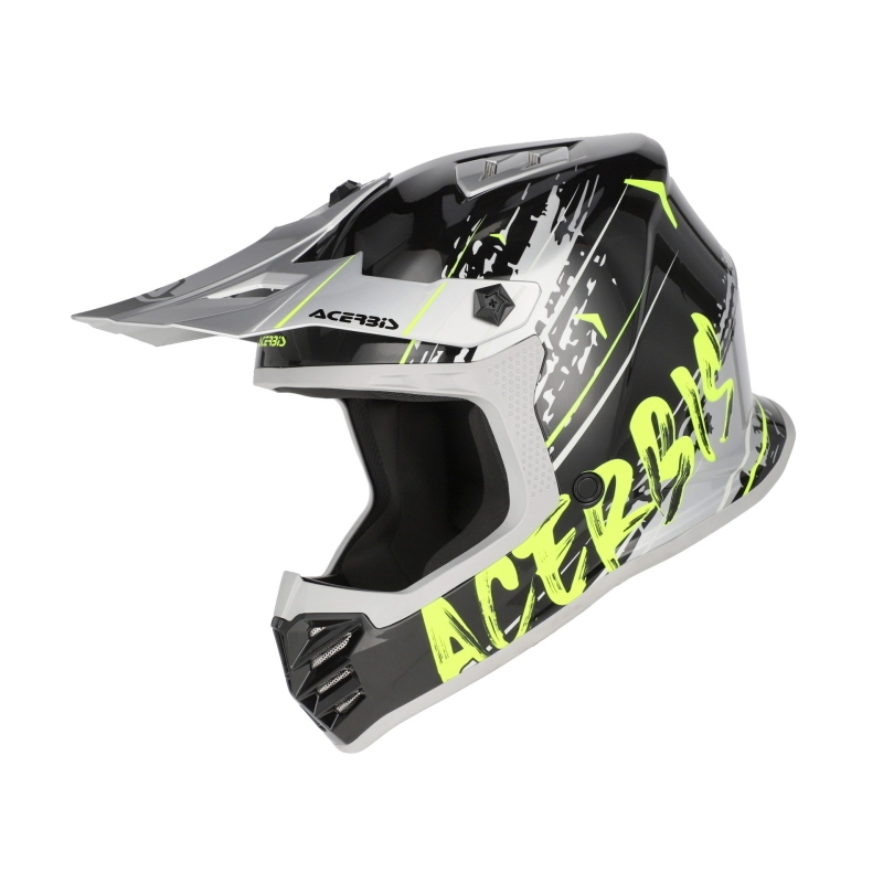 Casco Cross Acerbis PROFILE JUNIOR Nero Giallo Fluo