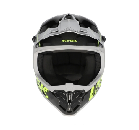 Casco Cross Acerbis PROFILE JUNIOR Nero Giallo Fluo