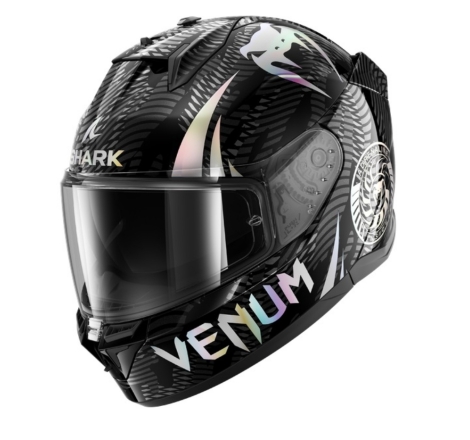 Casco Integrale Shark D-SKWAL 3 VENUM Nero Cromo Antracite