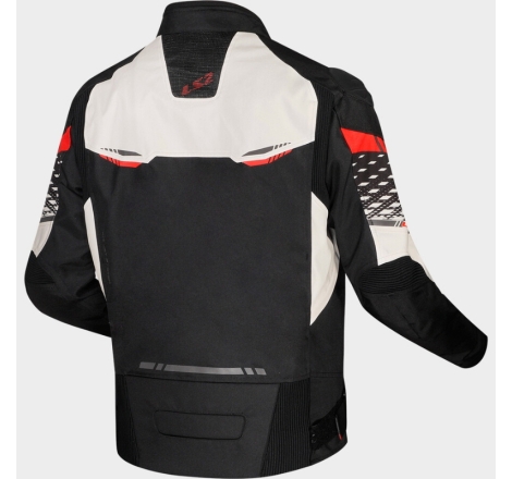 Giubbino Tessuto Ls2 APEX Impermeabile Nero Bianco Rosso