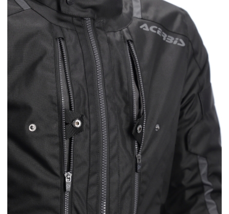 Giacca moto Acerbis X-TRAVEL 2.0 Triplo Strato Nero Grigio