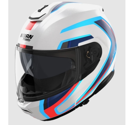 Casco Modulare Nolan N100-6 Radiante Bianco Blu Rosso
