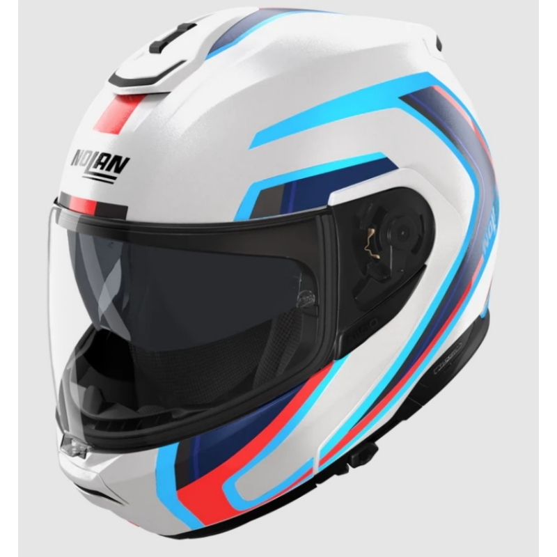 Casco Modulare Nolan N100-6 Radiante Bianco Blu Rosso