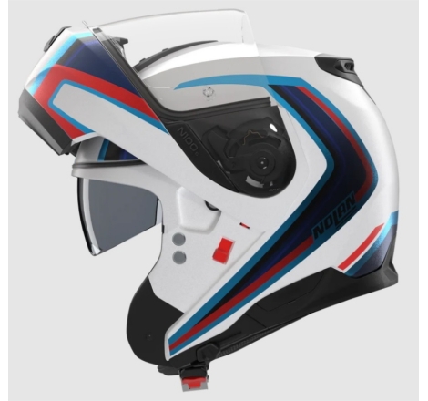 Casco Modulare Nolan N100-6 Radiante Bianco Blu Rosso