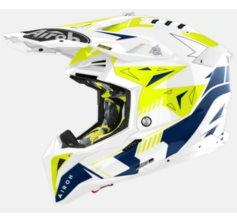 Casco Airoh AVIATOR 3 SPIN Giallo Blu