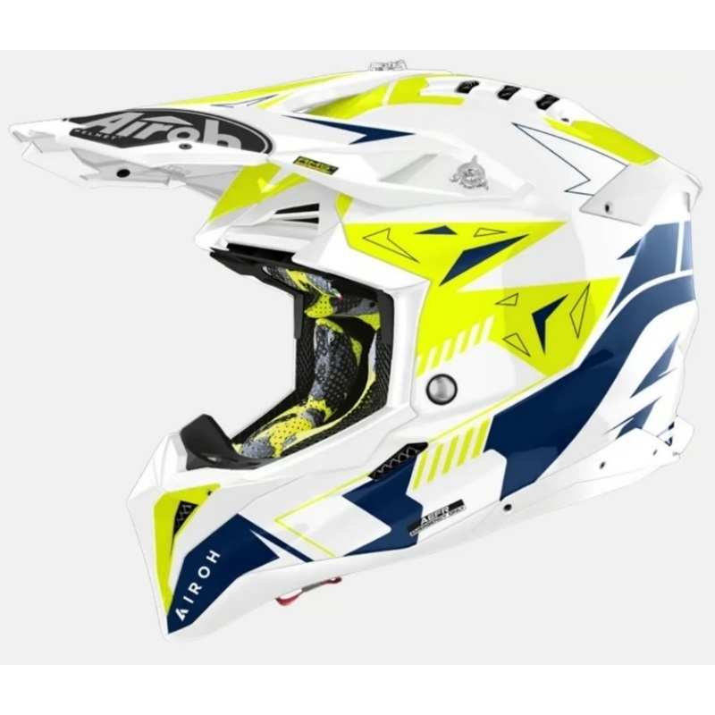 Casco Airoh AVIATOR 3 SPIN Giallo Blu