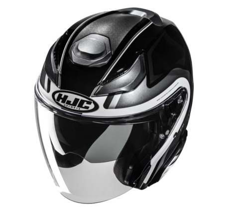 Casco Jet Hjc F31 Bask Mc5 Nero Grigio Bianco