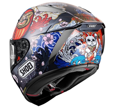 Casco Shoei integrale X-SRP Pro Motegi 5 TC-1 Blu Oro