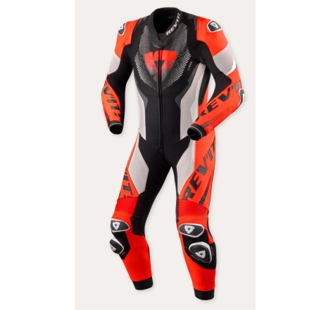 Tuta Intera Rev'it HYPERSPEED 3 Grigio Chiaro Rosso Neon