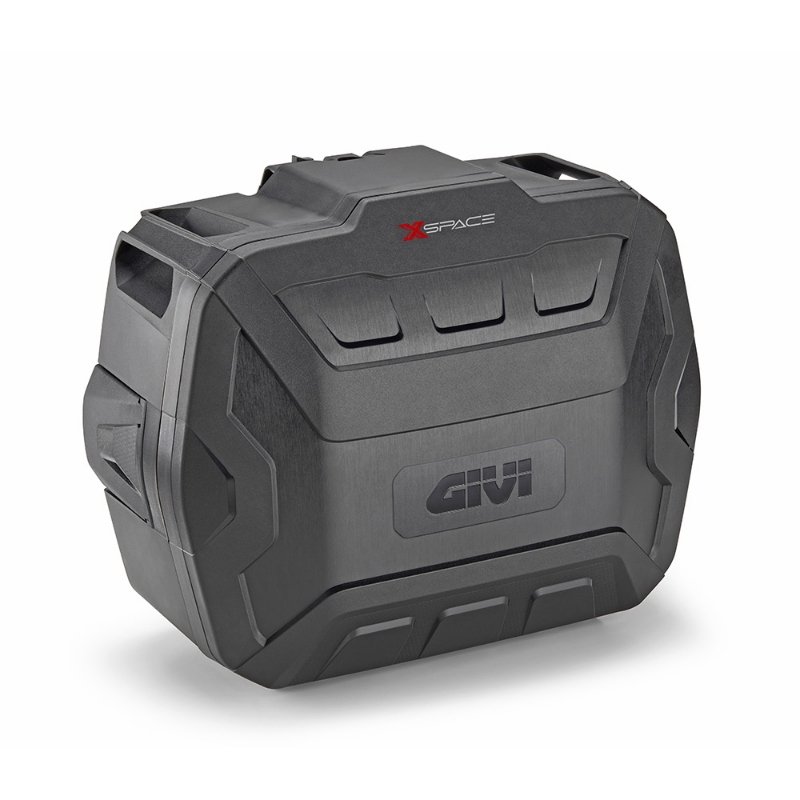 Valigia moto Laterale o Bauletto Givi XP01PBA Xspace Espandibile da 27 a 36 LT Effetto Alluminio Nero