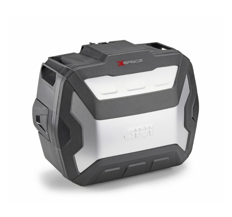 Valigia moto Laterale o Bauletto Givi XP01AAA Xspace Espandibile da 27 a 36 LT Alluminio Argento