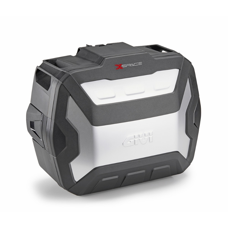 Valigia moto Laterale o Bauletto Givi XP01AAA Xspace Espandibile da 27 a 36 LT Alluminio Argento