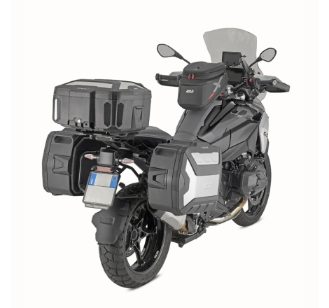 Valigia moto Laterale o Bauletto Givi XP01AAA Xspace Espandibile da 27 a 36 LT Alluminio Argento