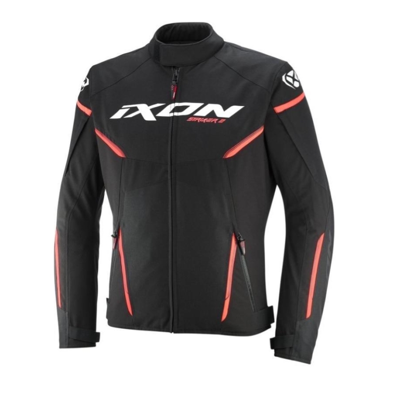 Giubbino moto Ixon STRIKER 2 Nero Bianco Rosso