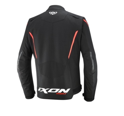 Giubbino moto Ixon STRIKER 2 Nero Bianco Rosso