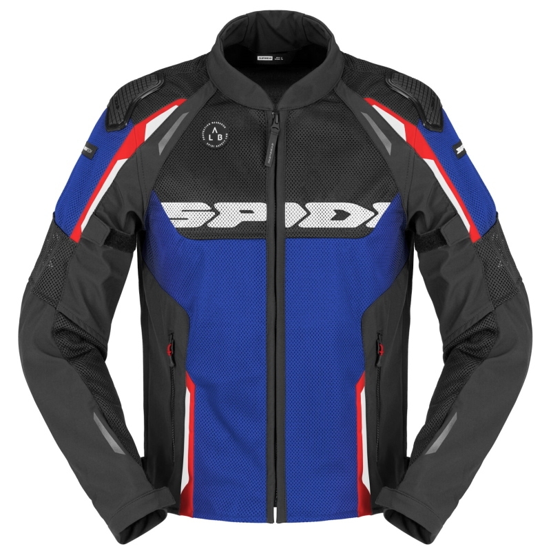 Giubbino Spidi Traforato Race Warrior 2 Net Nero Rosso Blu