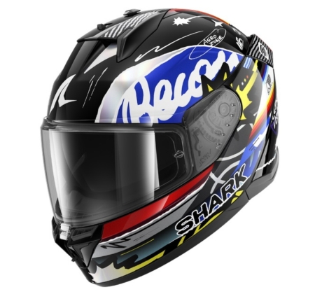 Casco Integrale Shark D-SKWAL 3 Streetrush Nero Blu Cromo