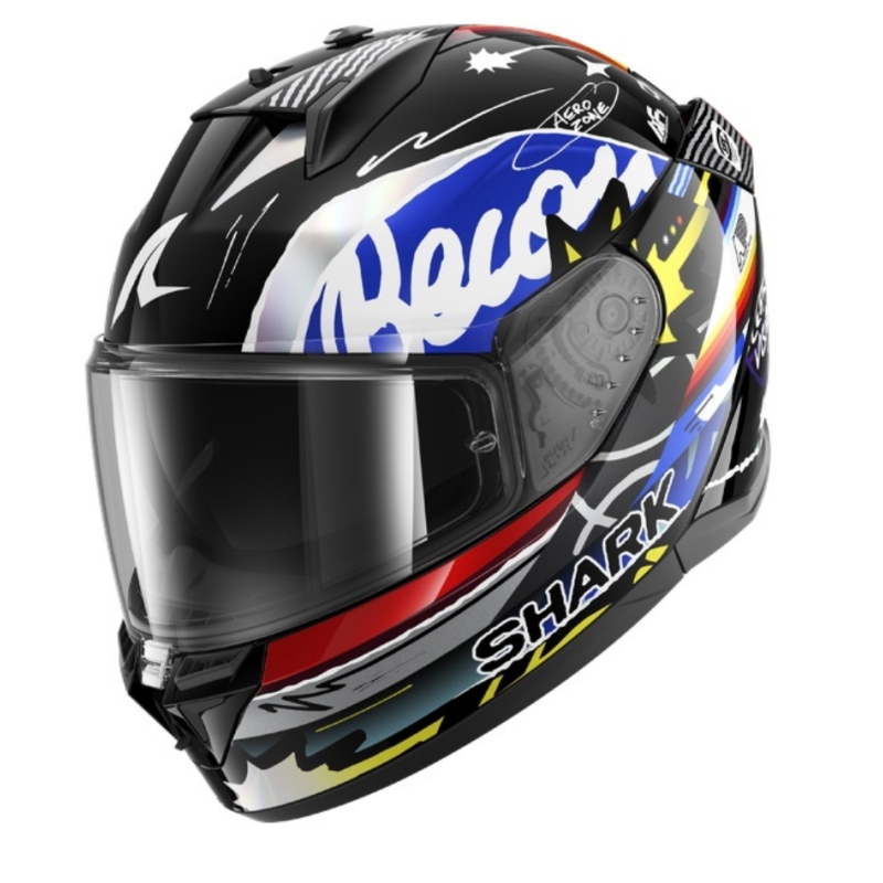 Casco Integrale Shark D-SKWAL 3 Streetrush Nero Blu Cromo