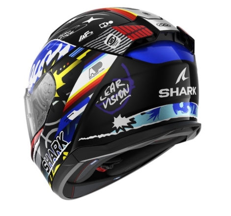 Casco Integrale Shark D-SKWAL 3 Streetrush Nero Blu Cromo