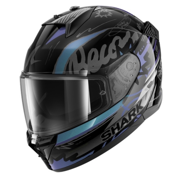 Casco Integrale Shark D-SKWAL 3 Streetrush Nero Verde Cromo