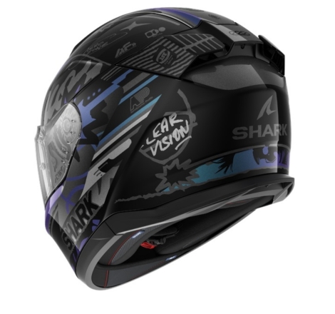 Casco Integrale Shark D-SKWAL 3 Streetrush Nero Verde Cromo