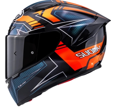 Casco integrale Suomy TX-PRO FLAWLESS Arancio Blu