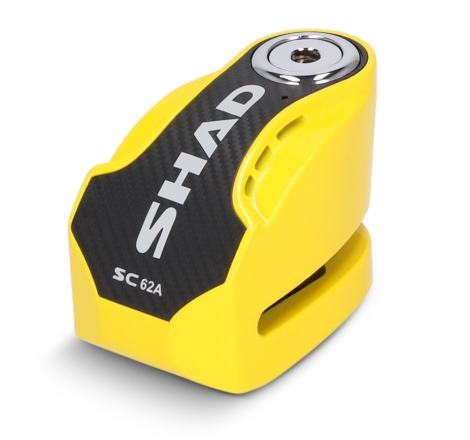 Lucchetto Shad SC62A freno a disco perno 10mm con allarme integrato Giallo