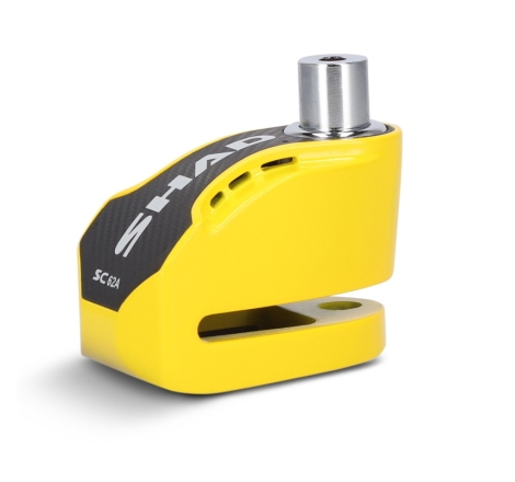 Lucchetto Shad SC62A freno a disco perno 10mm con allarme integrato Giallo