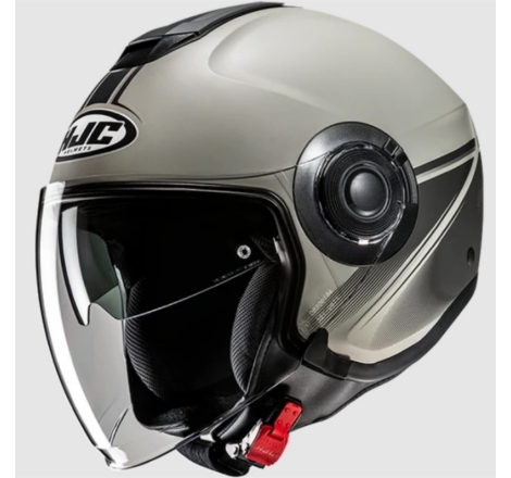Casco Jet Hjc I40N Vision Grigio Nero Opaco