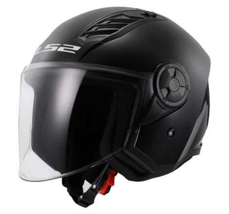 Casco Jet LS2 OF616 Airflow II Nero Lucido