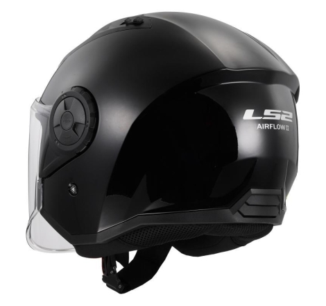 Casco Jet LS2 OF616 Airflow II Nero Lucido