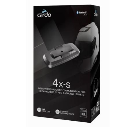 Interfono Bluetooth Cardo 4X-S per Caschi Shoei Gen 3 per un Casco
