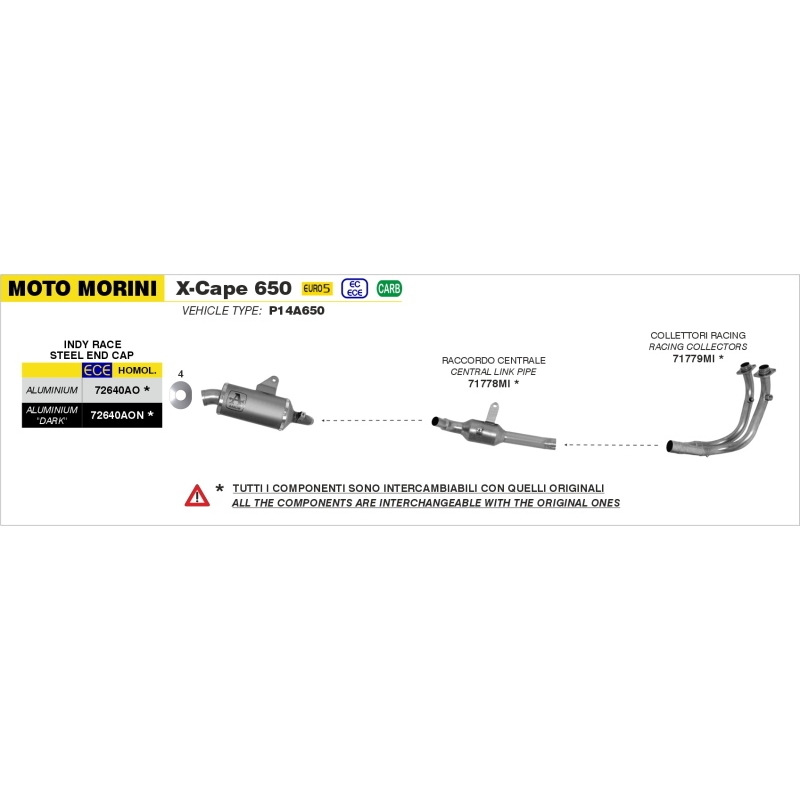 Silenziatore Indy Race In Alluminio Dark Per Moto Morini X-Cape650 '22/25