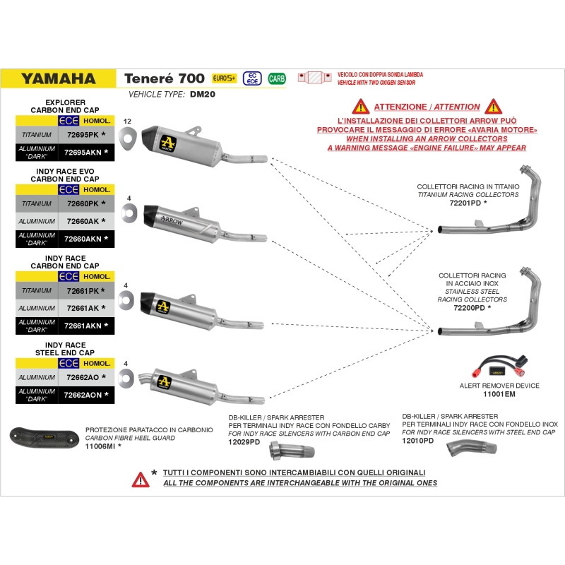 Silenziatore Meccanico Spark Arrester Terminali 72628Po/Ao/Aon - 72662Ao/Aon