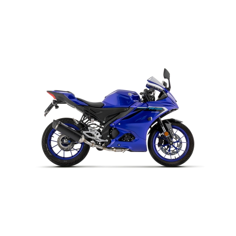 Kit Completo Con Silenziatore Icon In Alluminio "Dark" Per Yzf-R125 / Mt-125 E5+ '24/'26