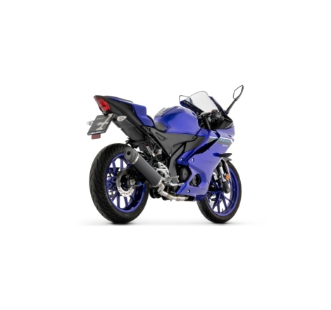 Kit Completo Con Silenziatore Icon In Alluminio "Dark" Per Yzf-R125 / Mt-125 E5+ '24/'26