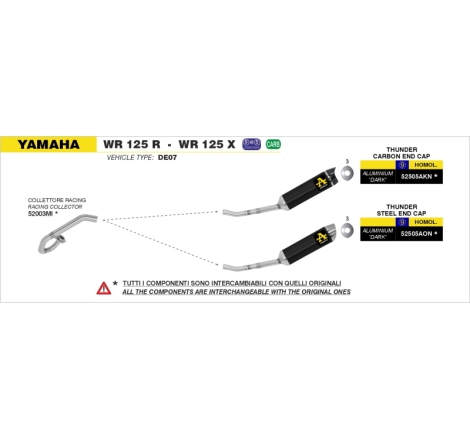 Collettore Acc.Inox Yamaha Wr 125 X'09