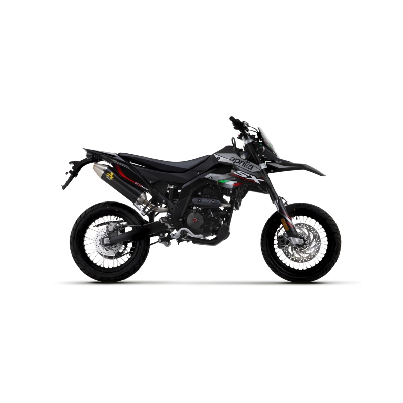 Marmitta Omologata Thunder Alluminio Dark Aprilia Rx/Sx 125 '21/22 Ric. Originale + Ric.Arrow