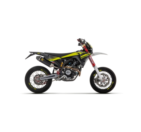 Marmitta Omologata Thunder Alluminio Dark Fantic Xef/Xmf 125 '23 Con Fond. Carby Ric.Originale+Ric.Arrow