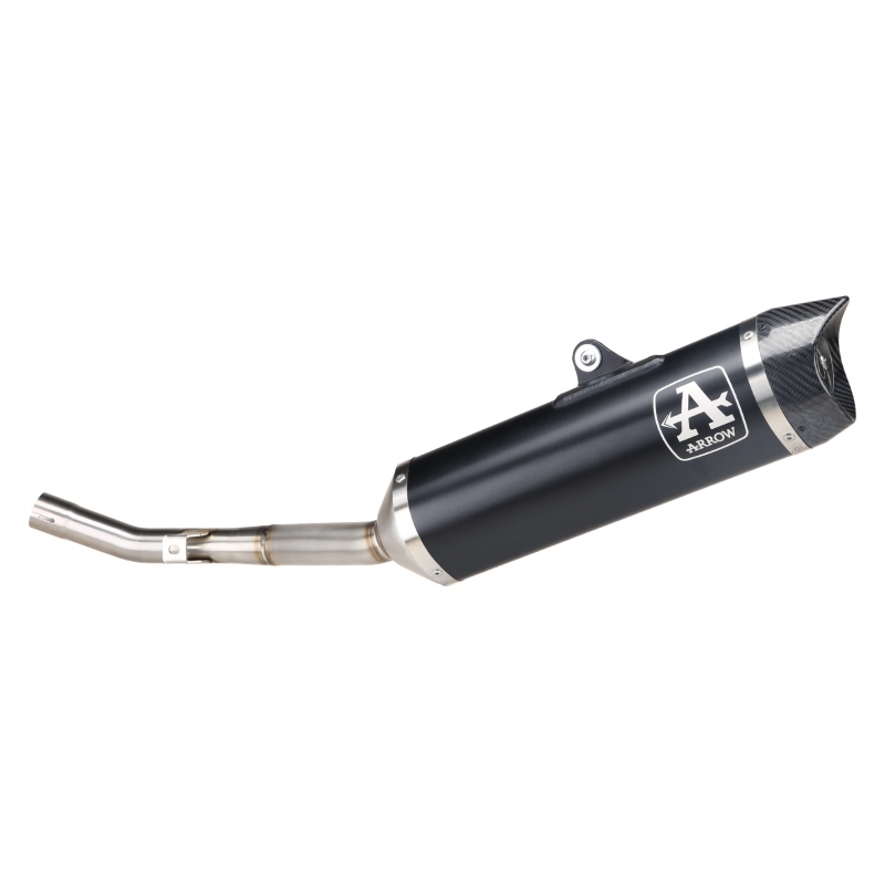 Silenziatore Thunder In Alluminio "Dark" + Raccordo In Inox Per Yamaha Wr125R / Wr125-A E5+ 2026