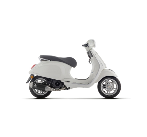 Kit Collettore Racing + Terminale Indy Alluminio "Dark" Per Vespa Primavera / Sprint 125 '24/'25