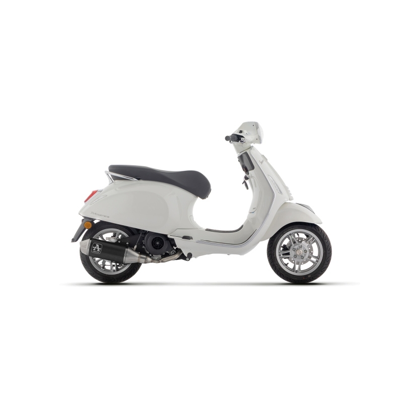 Kit Collettore Racing + Terminale Indy Alluminio "Dark" Per Vespa Primavera / Sprint 125 '24/'25