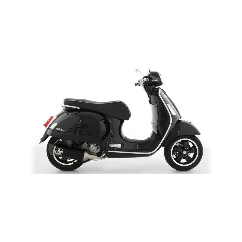 Marmitta Omologata Urban Alluminio Dark Vespa Gts 300 '21 (Euro 5 )Con Fondello Carby Ricambio Arrow